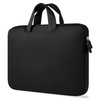 BR04 | Bolsa de neoprene, capa para laptop de 15,6" | alças, dois bolsos laterais | preta