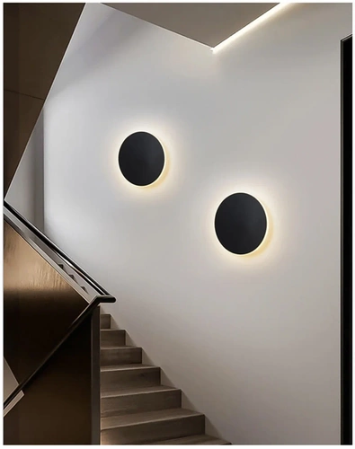 BD20-30CM-B | Luminária de parede LED | Luminária de parede ⌀30cm | Lâmpada redonda moderna