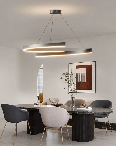 RLO-50CM-50W-B | Модерна висяща лампа 50 см | Спирална LED лампа 50W