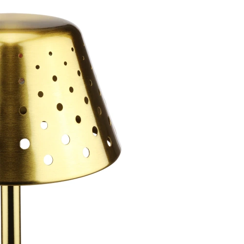 HJA15-GOLD | Stolní lampa s vestavěnou baterií | Noční lampa se třemi barvami světla | Atmosférická lampa do hotelu nebo restaurace