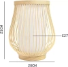 DLM-P240 | Candeeiro de pé 25 cm, bambu, fio E27