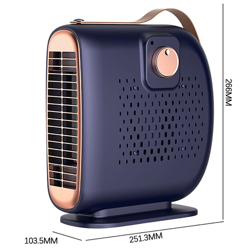 JM-115 | Încălzitor electric retro, mini încălzitor cu ventilator, farelka | 2 viteze | 500W | Albastru