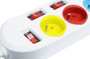 BA-3505 | Power strip with 5 230V sockets | 1.8M extension cord with dedicated switches