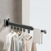 LYJ-S30-GRAY | Foldable clothes hanger | Foldable dryer | Wall rail with hooks 