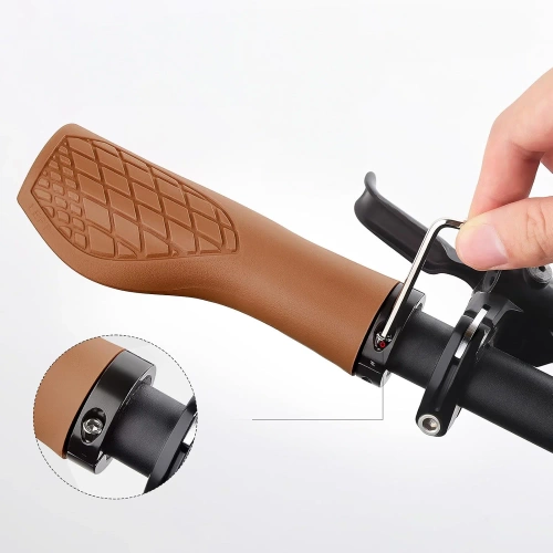 Fahrradgriffe ergonomisch | 22,2 mm | rutschfest, stoßdämpfend, komfortabel | FD187-BR