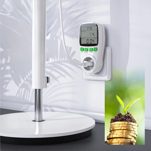230V VA-079-EU | Medidor de consumo de energía con enchufe | Vatímetro, sensor de consumo de corriente