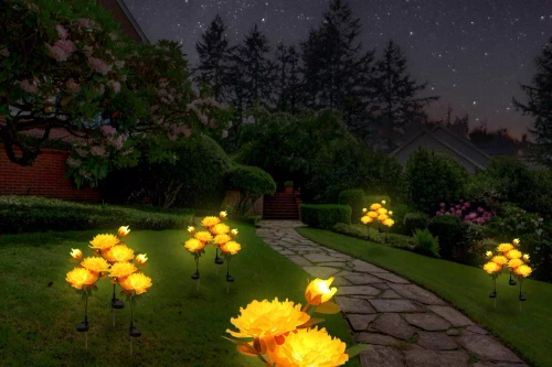 FLD-10-Y | Flor solar | Lâmpada solar LED para jardim Peônia amarela | 80cm, 600mAh