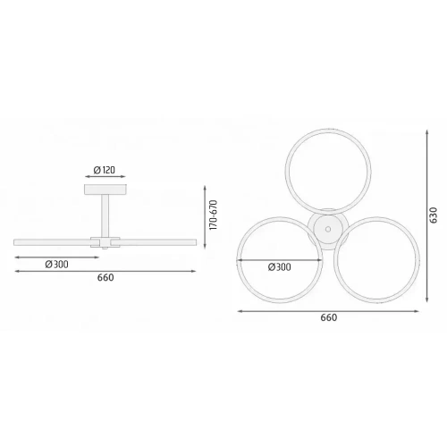 QBD-3C-70W | Moderné stropné svietidlo | Strop | LED | Zlato