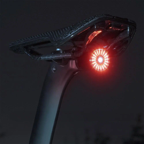 Slim achterlicht voor de fiets | LED-verlichting met remsensor | IP65 waterdicht LED-achterlicht voor op de fiets met remfunctie en USB-oplaadfunctie | WD-SR