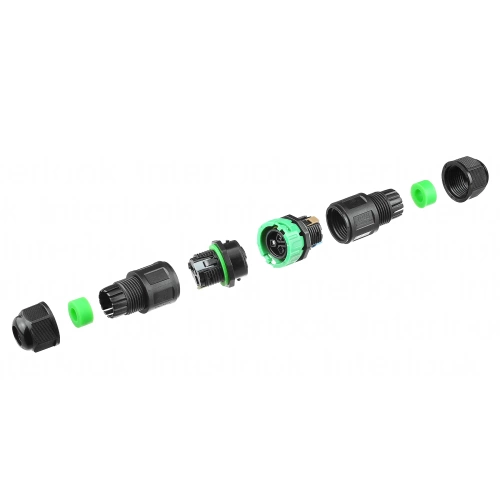 Caixa de derivação hermética IP68 | conector de engate rápido autoajustável + conector rápido 3 pinos 450 V 24 A para cabos 4–11 mm | M684-E