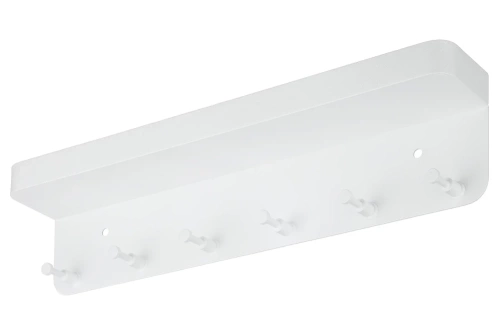 ZW-J26-BLANCO | Llavero de metal con estante | Percha de ropa blanca | Percha con ganchos