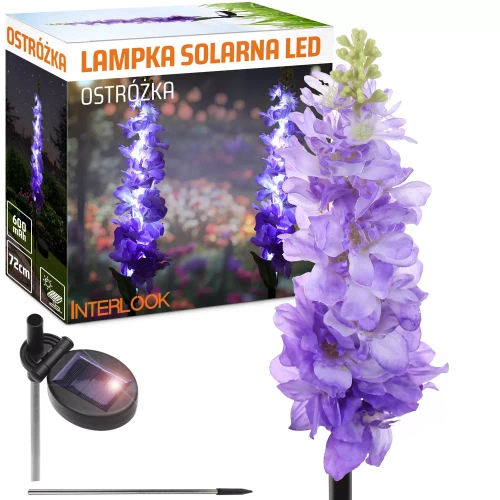 FLD-33-LILLA | Solblomst | Have LED solcellelampe Delphinium | 72 cm, 600 mAh