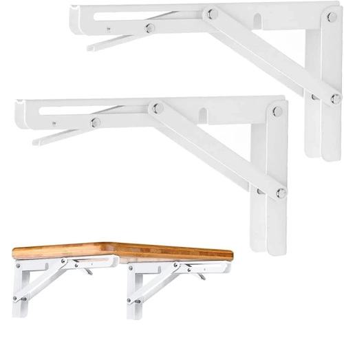  FB-A20CM-BLANCO| Soporte para estante | Soportes para estantes plegables | Soportes plegables para estanterías y encimeras