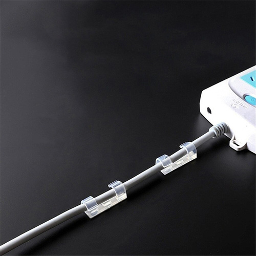 KZ-D58 | Set van 10 kabel- en draadorganizers | Clips met 3M nano-plakband | Transparant