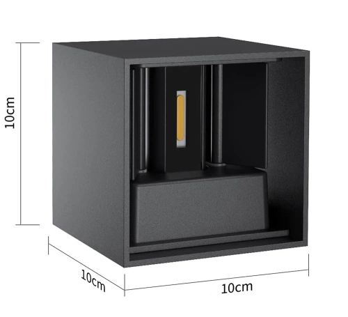 BD-C035 | Lámpara de jardín, exterior Lámpara de pared LED para fachada | arriba - abajo | 6W, IP65