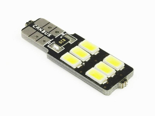 Auto LED žárovka W5W T10 6 SMD 5630 CAN BUS jednostranná