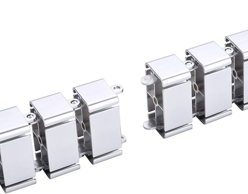 QN-1501 | Housse pour câbles et fils 1,3 m | Canal de câble vertical | Argent