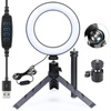 Ring LED ring lamp 16 cm with a tripod 34 cm and a network charger