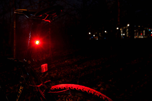Set of LED bicycle lamps for the front and rear of the bicycle | White and red, 3 light modes, CR2032 batteries