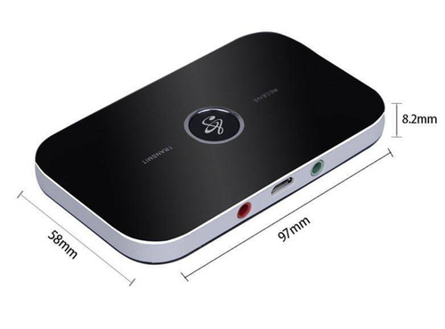 B6-Čierna | Adaptér Bluetooth 5.0 | Multifunkčné zariadenie 2 v 1 | Prijímač a vysielač