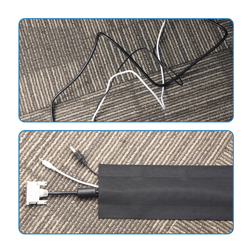 WCT-10-10M | Banda velcro, organizator, capac pentru cabluri si fire pentru covoare si pardoseli | 10 metri