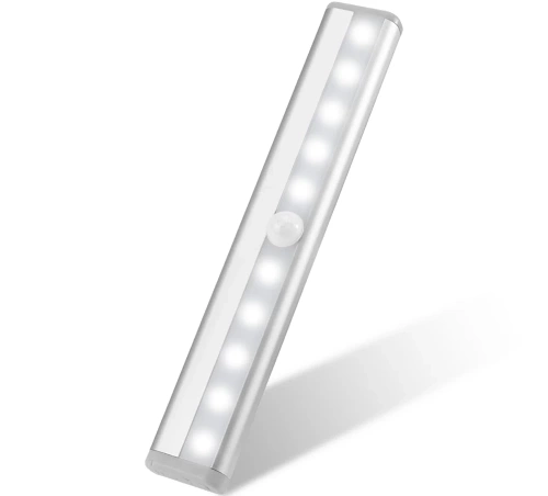 C1565-BRANCO | Candeeiro de baixo do armário sem fios com sensor de movimento e crepuscular | Candeeiro noturno magnético para iluminar o espaço |