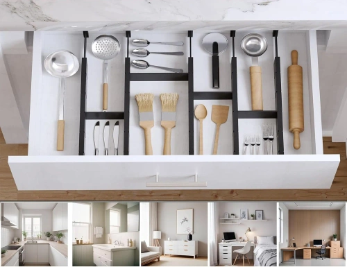 Meubellade organizer | Verstelbare ladeverdeler | Bamboe scheidingswand met 9 verdelers | KBT-B615