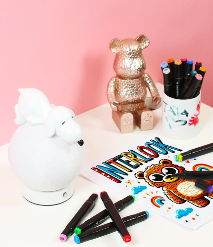 JX26-Perro | Lámpara de noche con brillo regulable | Lámpara infantil inalámbrica.