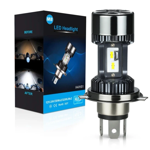 Motorrad LED-Scheinwerfer H4 | 3.200 lm 6.000 K 30 W | M8B-H4
