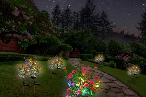 FLD-31-RUŽOVÁ | LED solární zahradní lampa | 65 cm, 600 mAh