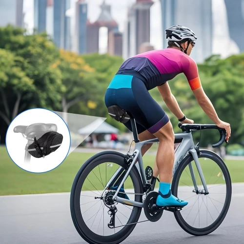 Kit de réparation multifonction | Outils d'entretien vélo dans un sac pratique | Jeu de clés et de rustines pour la réparation vélo | ZUHE-AIO