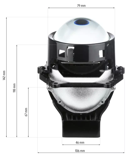 LED-Bi-LED-Linsenset | 3,0 Zoll | 65 W | 16.000 lm | 6.000 K