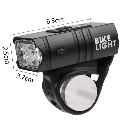 Set of LED bicycle lamps for the front and rear of the bicycle | 2 XM-L T6 CREE LEDs, 1000lm, 6 light modes, 1200mAh battery | 5 LEDs, 4 lighting modes, 50lm, built-in rechargeable battery