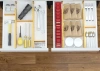 Organizador de cajones para muebles | Separador de cajones ajustable | Separador de bambú con 9 divisores | KBT-W566