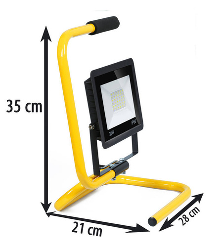 Projecteur LED portable | 30 W | 2.850 lm | IP66 | pour atelier, chantier