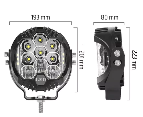 LED-Arbeitsleuchte | 9" | 50 W | 5.000 lm | 2-in-1 | Tagfahrlicht (DRL) + Fernscheinwerfer | WL002-50W