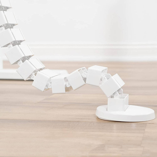 QN-1501 | Housse pour câbles et fils 1,3 m | Canal de câble vertical | Blanc