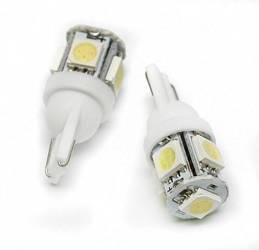 Lampadina per auto LED W5W T10 5 SMD 5050