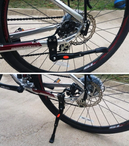Aluminium bicycle stand | Adjustable side kickstand | Rear bicycle foot with fitting for 24-28 wheels | YYBC-125