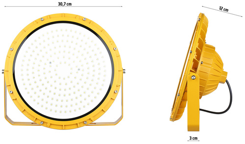 AE-FL200W | Взривозащитен прожектор | Работен халоген | LED 200W IP65