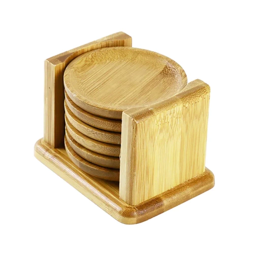 BCP-6in1-Bambou | Ensemble de sous-verres en bambou | Un complément à la technique Gong Fu Cha