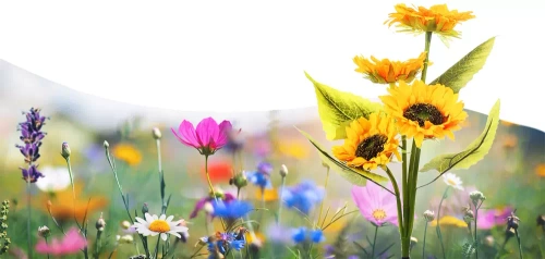 FLD-36-GIALLO | Lampada solare da giardino LED Girasoli | 75 cm, 600 mAh