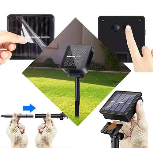 SDC-Q40LED-6M | Ghirlanda solare da giardino a LED | 6 metri, 40 LED