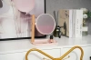 Kosmetikspiegel | Vergrößerungsspiegel, drehbar | rosa | STM-036-PINK