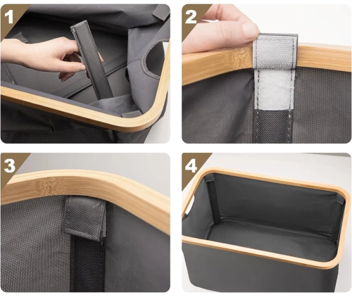 OCF-540-GRIS | Panier à linge | Panier à linge pliable | Conteneur à jouets en tissu | Organisateur d'accessoires