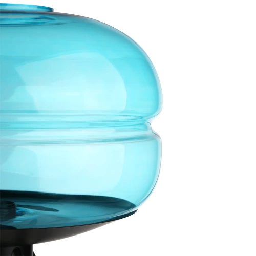 BH-233-ALBASTRU | Lampă de noptieră elegantă cu abajur de sticlă | Lampă de masă modernă din sticlă