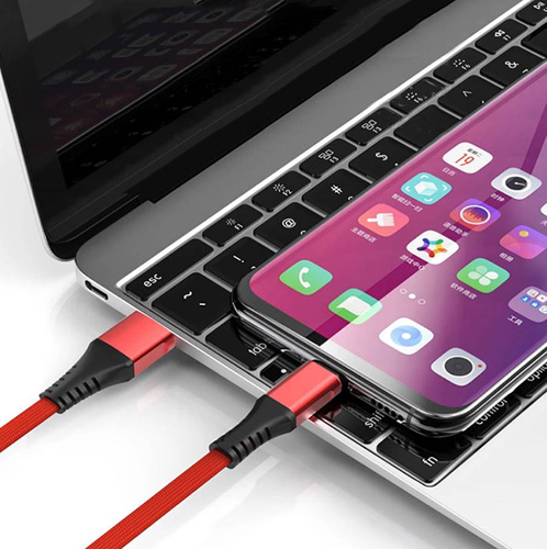 UC-020-TPC | Короткий кабель USB - USB-C Quick Charge 3.0 | 30 см | Передача даних, Android Auto