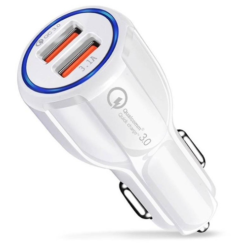 CA-002 | 3.1A greitas automobilinis įkroviklis su 2 USB prievadais | Greitas įkrovimas 3.0