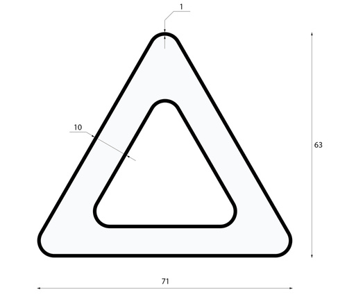 LPL-006 | Lámpara de techo colgante LED 50W | triangular | aluminio | CCD que no parpadea | Φ80x6