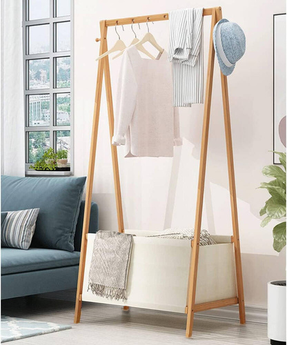 BYY-0346-YW | Porta abiti mobile con cestello